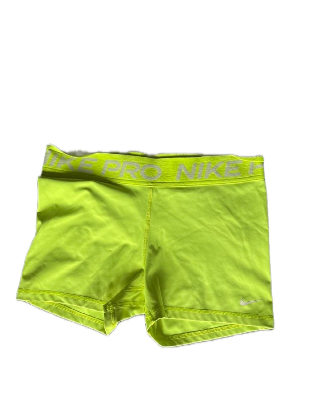 Nike Neon Yellow Athletic Compression Shorts